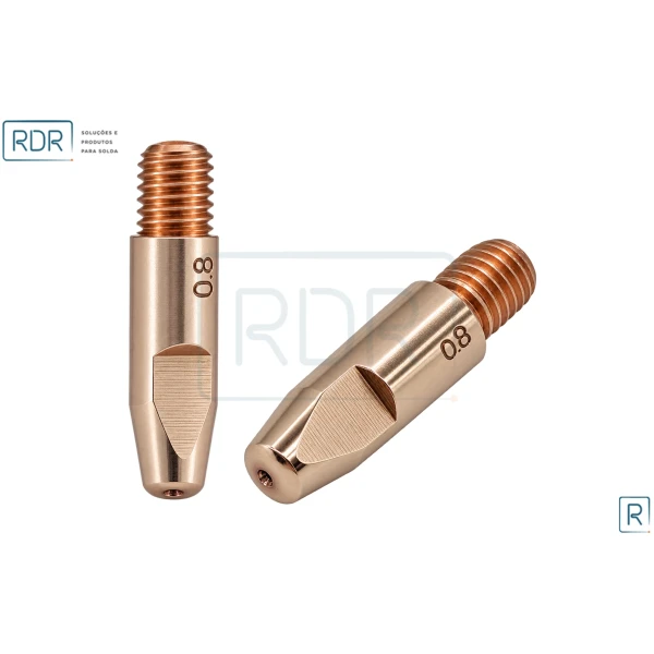 Bico De Contato M6 X 28Mm - Arame 0.8 - E-Cu