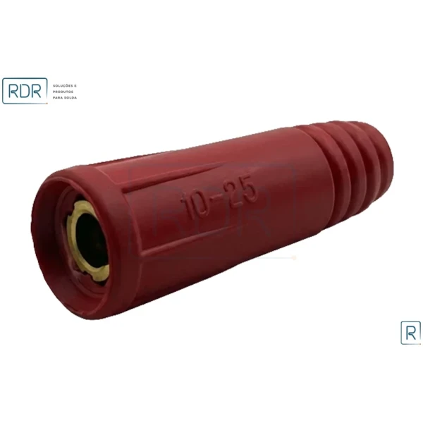 Conector Engate Rápido 9Mm Cabo Fêmea - 10 A 25Mm Vermelho