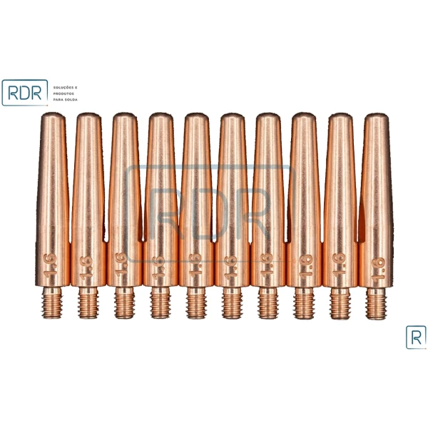 Bico De Contato M6 X 45Mm - Arame 1.6 - Cucrzr